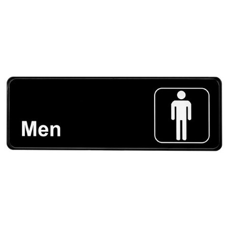 ALPINE INDUSTRIES Mens Restroom Sign, 3x9, , PK15 ALPSGN-10-15pk